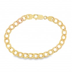 Pre Owned 9ct Mens Curb Bracelet ZB776